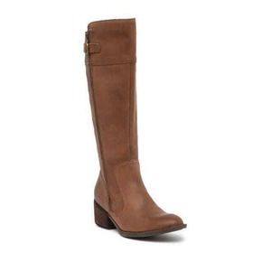Born Fannar Leather Knee High Boot Brown NEW